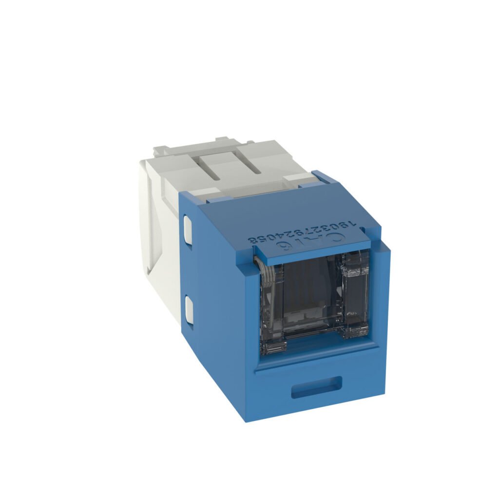 Panduit CJH688TGBU Mini-Com Shuttered RJ45 Jack
